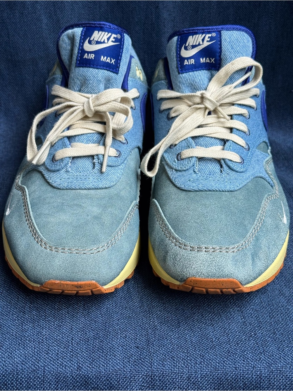 2022 Nike Air Max 1 Dirty Denim Mineral Slate Blue Men's Size 10 - Picture 4 of 9
